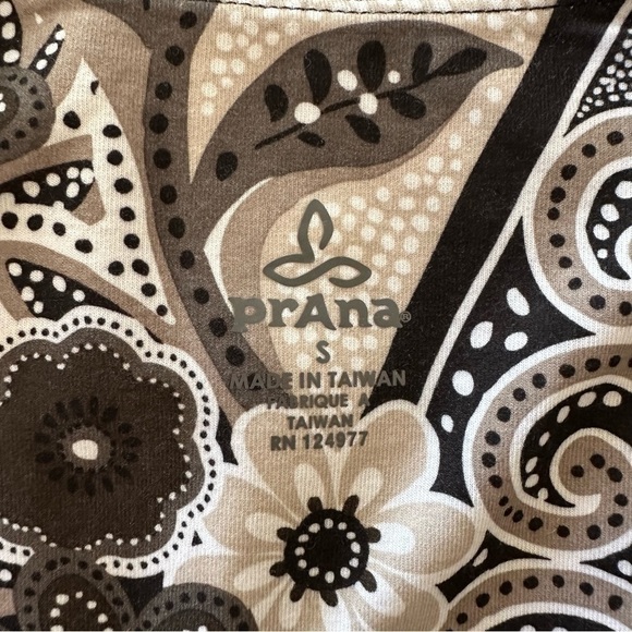 prAna Gray Paisley Floral Twist Front Summer Sheath Faux Wrap Sleeveless Dress - Picture 6 of 9